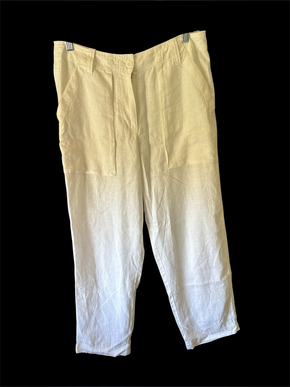 J Crew Women’s linen blend white utility pants. Ankle length. Lightweight P10